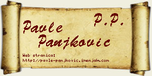 Pavle Panjković vizit kartica